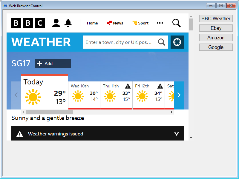Web Browser Control example
