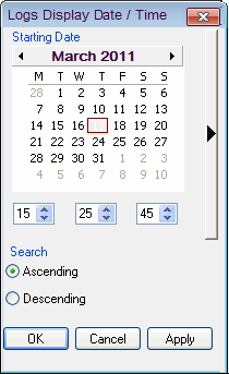 Filtering events by date and time