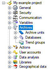 Managing Archives in the Application Explorer
