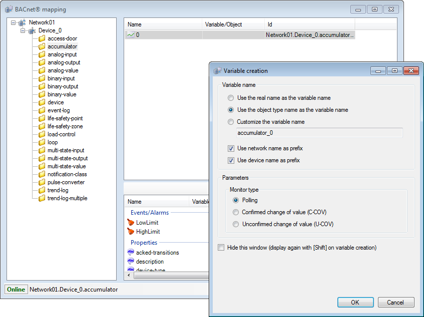 How to Configure Data Sharing Using a New Variable and the Mapping Dialog