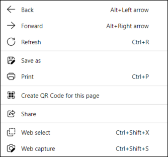 Web Browser Control context menu