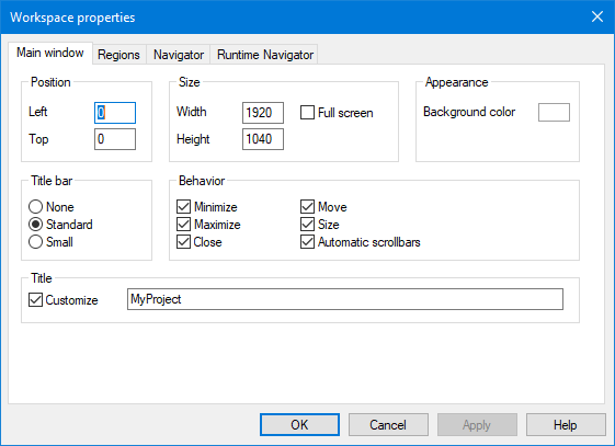 Workspace Width Changing the workspace properties