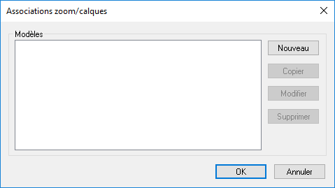 Liste de modèles d'association Zoom / Calques