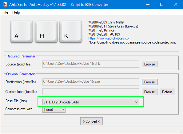 AHK compiler