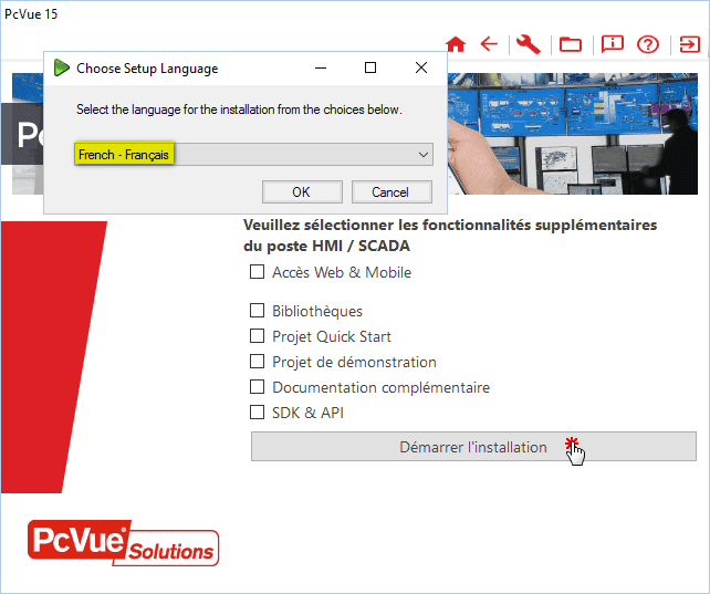 PcVue 15 setup classic