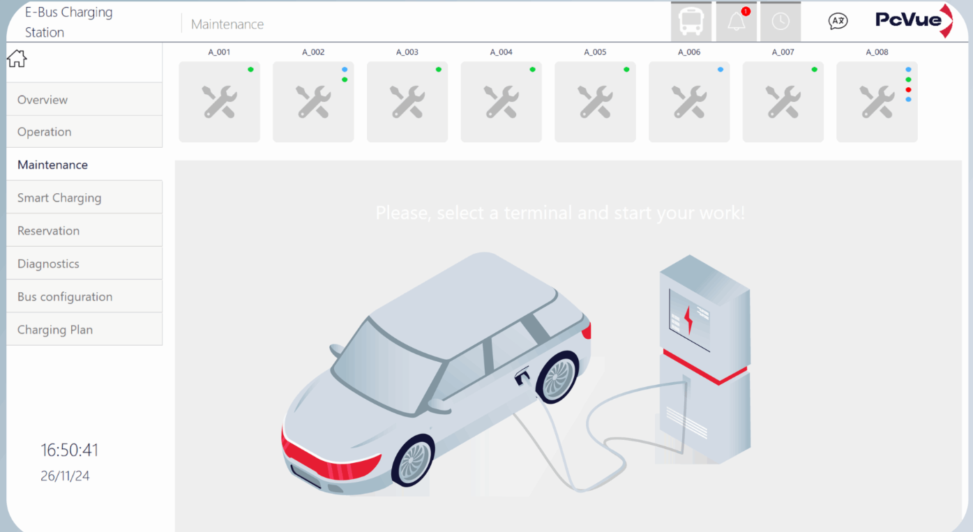 E-bus charging station