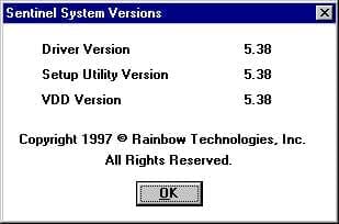 Sentinal_System_Versions_dialog