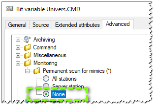 Advanced properties of variables not subscribed