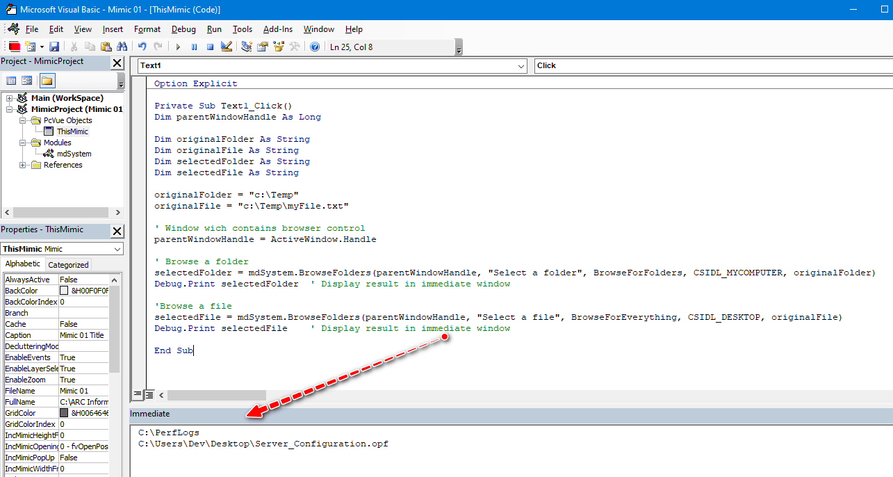VBA result