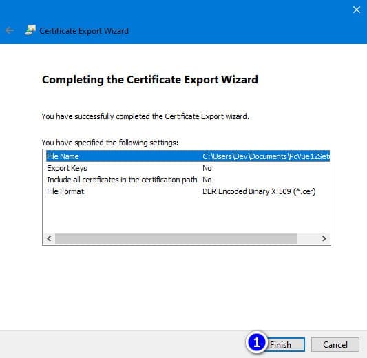 PcVue 12 Setup Digital Signature 4