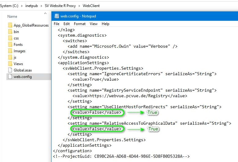 web config file
