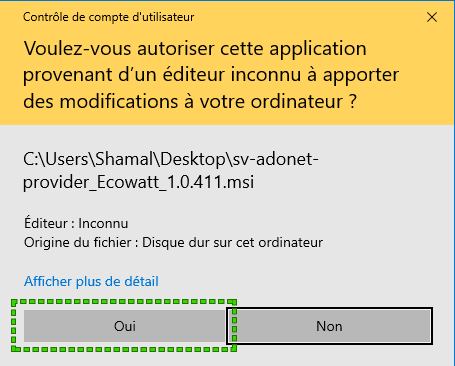 Ecowatt RTE Provider installation part 2