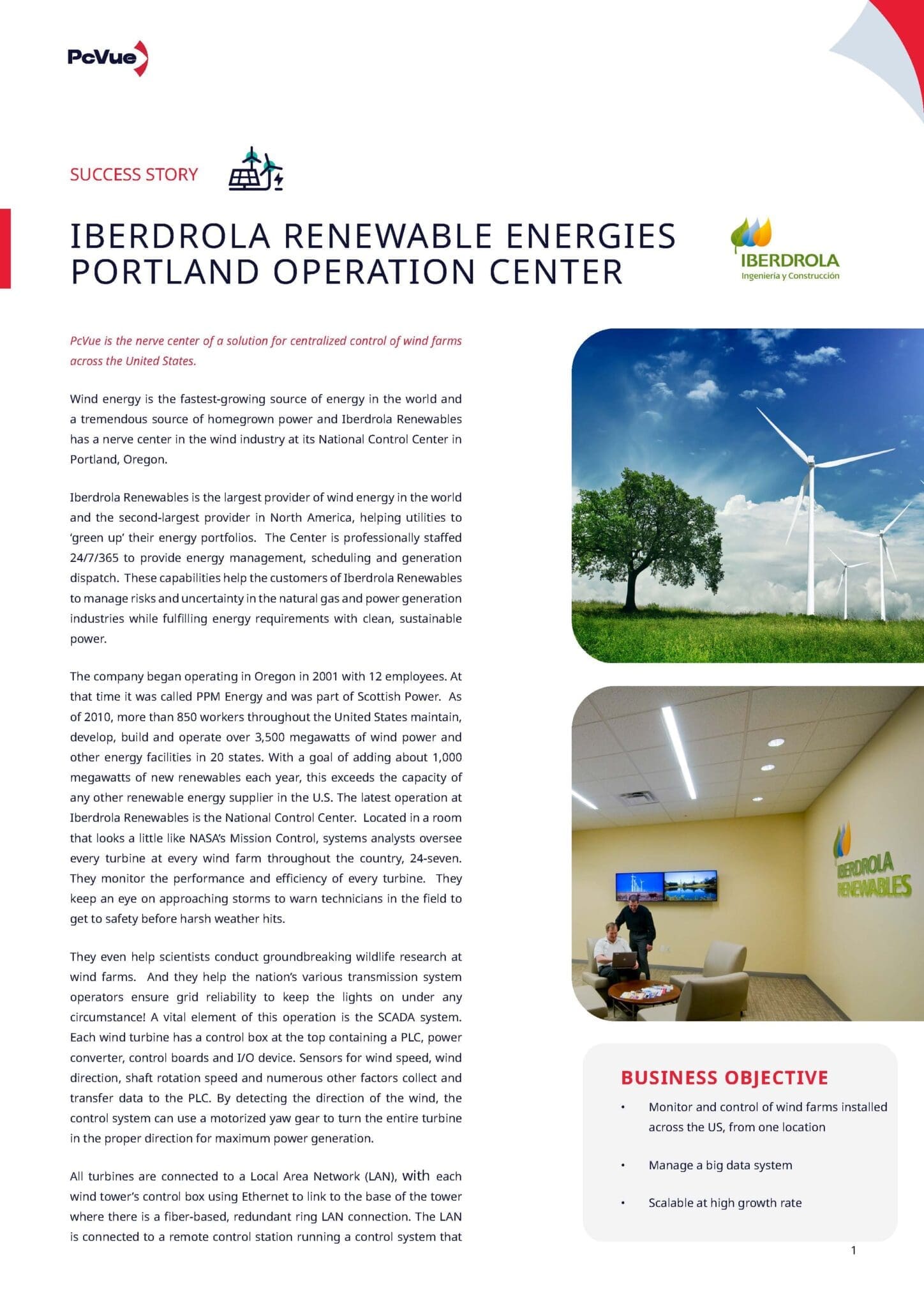 IBERDROLA RENEWABLE ENERGIES PORTLAND OPERATION CENTER
