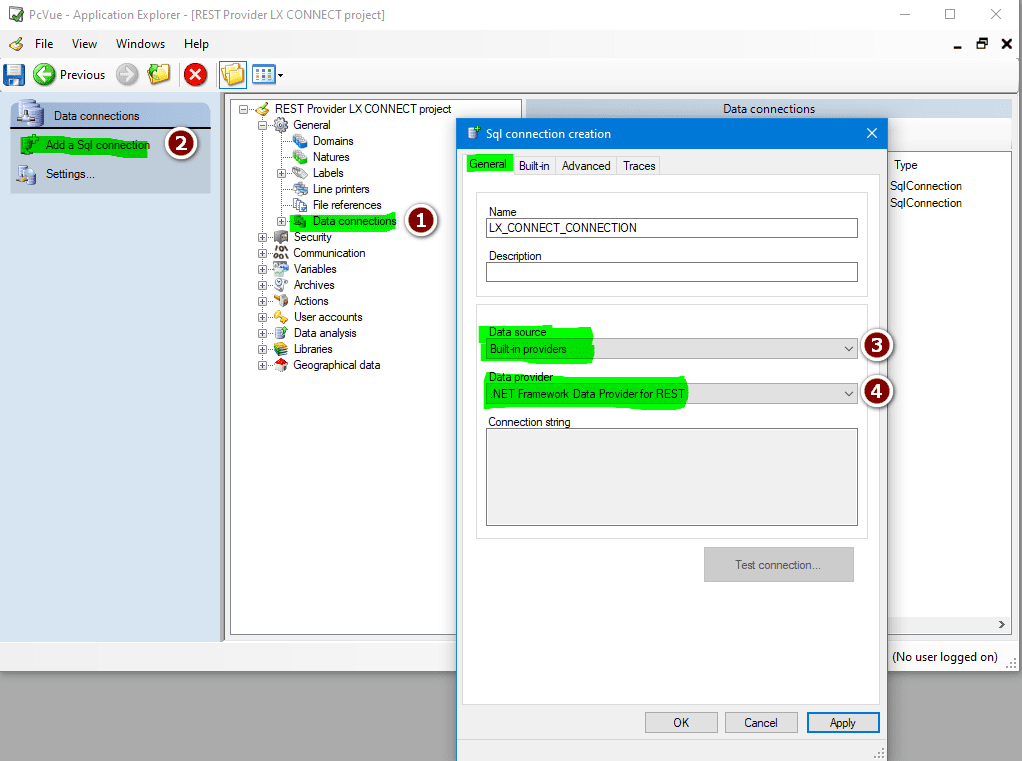 REST API CONNEXION