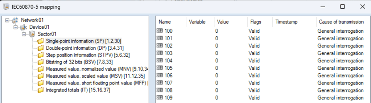 IEC mapping dialog box